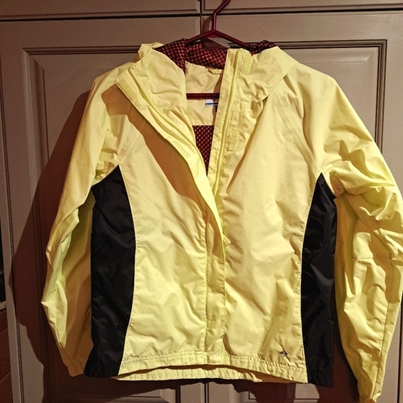 Columbia girls size 14/16 spring or fall jacket bright yellow & black - Picture 1 of 9